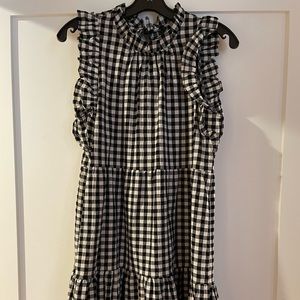 Anthropologie Maeve black gingham dress, size small